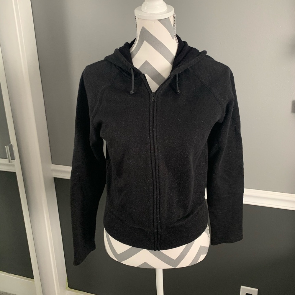 Express Jeans Black with Silver Sparkle Hoodie